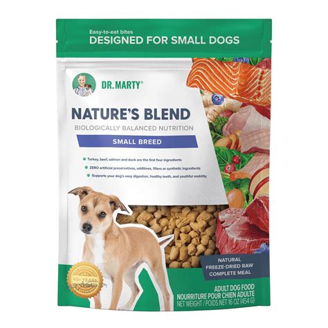 Dr. Marty Nature’s Blend Small Breed Essential Wellness Freeze-Dried Raw Dog Food, 16-oz Bag ...