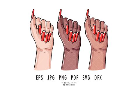 100 Long Acrylic Nails Png | Murninara