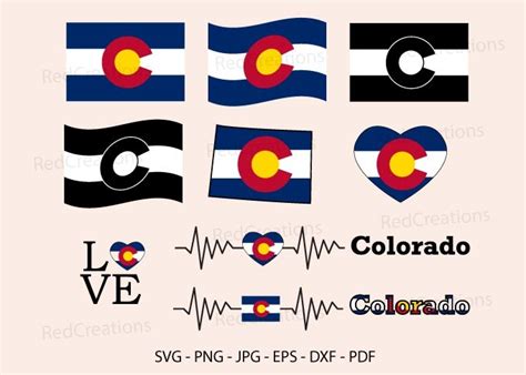 Colorado Flag Bundle Svg, Colorado State Graphic by RedCreations ...