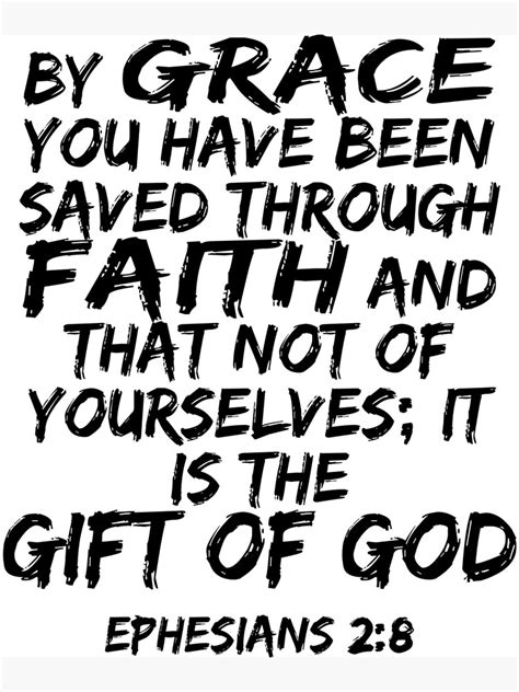 "By Grace You Have Been Saved | Ephesians 2:8 Bible Verse" Poster for ...