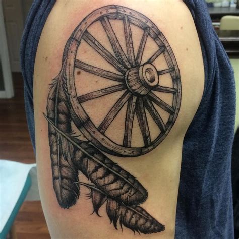 wagon wheel tattoo ideas - wallpaperforbedroomwallsinlahore