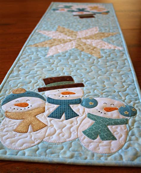 Snowmen Table Runner Pattern, Quilt Pattern, Pattern, Snowmen Table Runner, Winter Table Runner ...