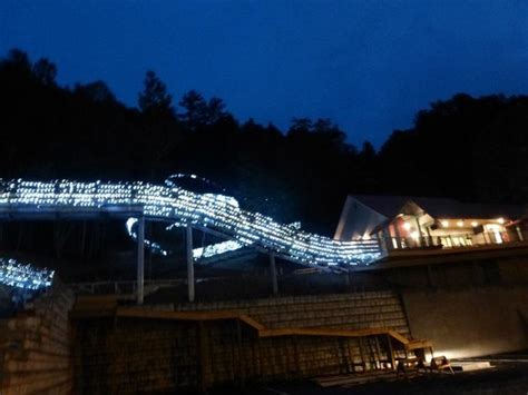 Gatlinburg Mountain Coaster At Night