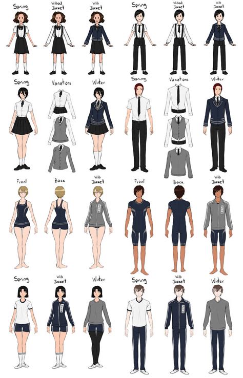 Academy Uniforms by CrimsonSnows on DeviantArt