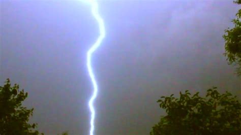 Extreme Close Up Lightning Strike in Slow Motion (distance 100m, 330ft) - YouTube