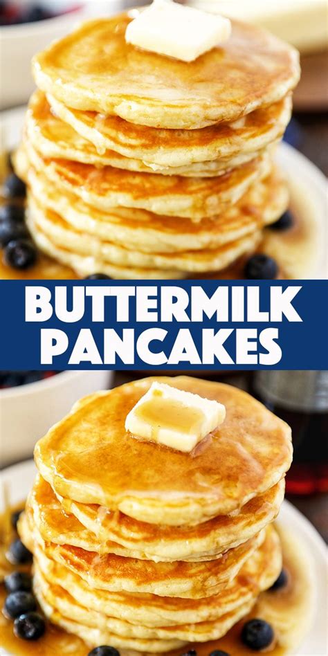 Old-Fashioned Homemade Buttermilk Pancakes - melt in your mouth tender and fluffy, these ...