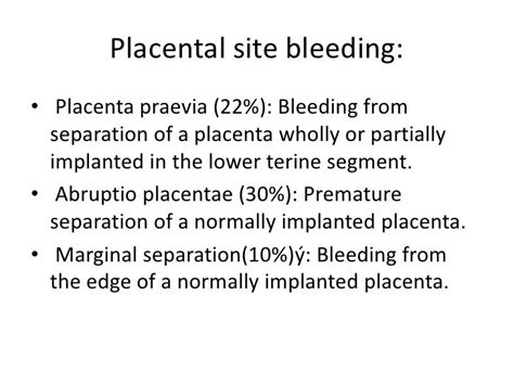 Bleeding in late pregnancy (antepartum haemorrhage)