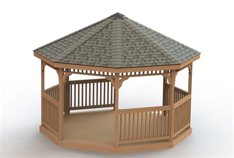 Gazebo Downloadable Building Plans Octagon 14 X 14 - Etsy Canada