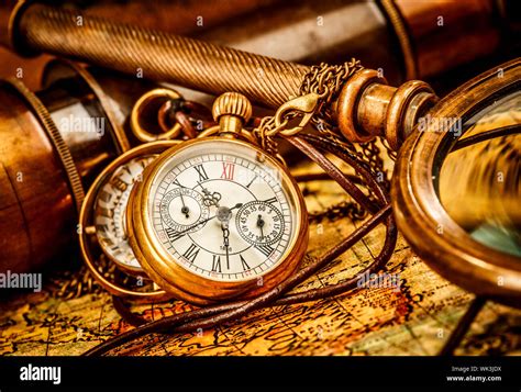 Vintage Antique pocket watch Stock Photo - Alamy