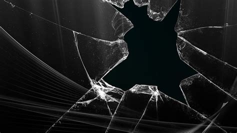 3840x2160px | free download | HD wallpaper: cracked glass, Abstract, Broken Glass, Black ...