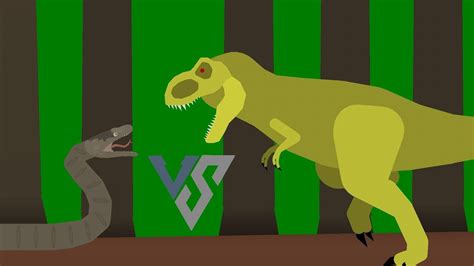 T-Rex vs. Titanoboa Animation - YouTube