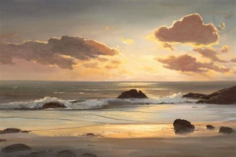 Landscape Sea Coast Ocean Painting Art Beach wallpapers | Beach sunset painting, Beach sunset ...