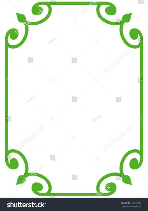 Green Border Frame Vector Vintage Stock Vector (Royalty Free) 715343923 ...