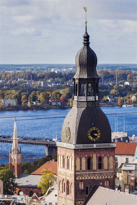 Riga Cathedral at City Panorama Stock Image - Image of town, street: 113059821