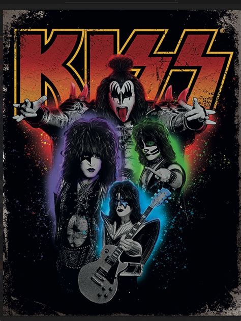 Kiss Rock Band on a 12.5 W X 16 H Tin Sign. Sign Has A - Etsy