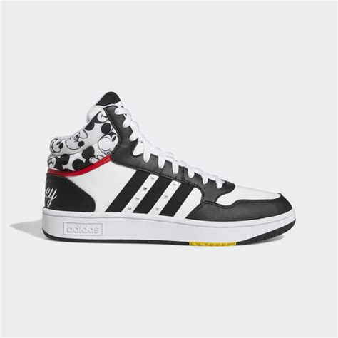 adidas x Disney Mickey Mouse Hoops 3.0 Mid Shoes - White | adidas UK