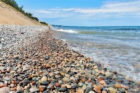 Sable Falls Trail to see waterfalls in Michigan + colorful Sable Beach ...