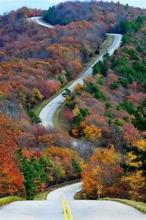 Autumn along Talimena Scenic Drive. The 54-mile road runs between Talihina in southeastern ...