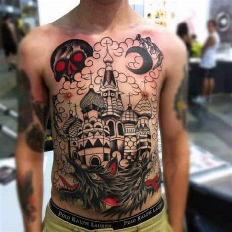 80 Castle Tattoos For Men - Masculine Fortress Designs