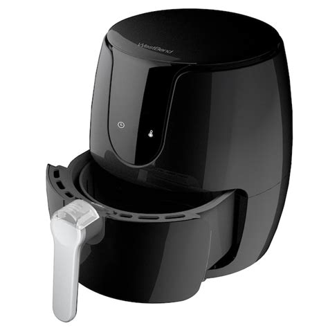 West Bend Black 3.7-Quart Air Fryer with Touch Control, Programmable, Dishwasher Safe Basket ...