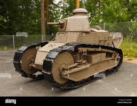 Historic Renault FT17 tank of the Finnish Army on display at the Armour Museum of Parola ...