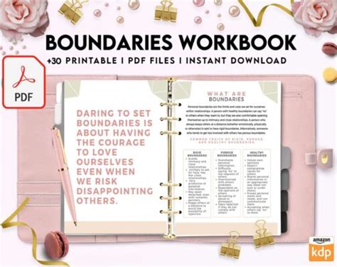 Boundaries Workbook PDF : Empower Your Relationships with Boundaries Guide - 8.5x11