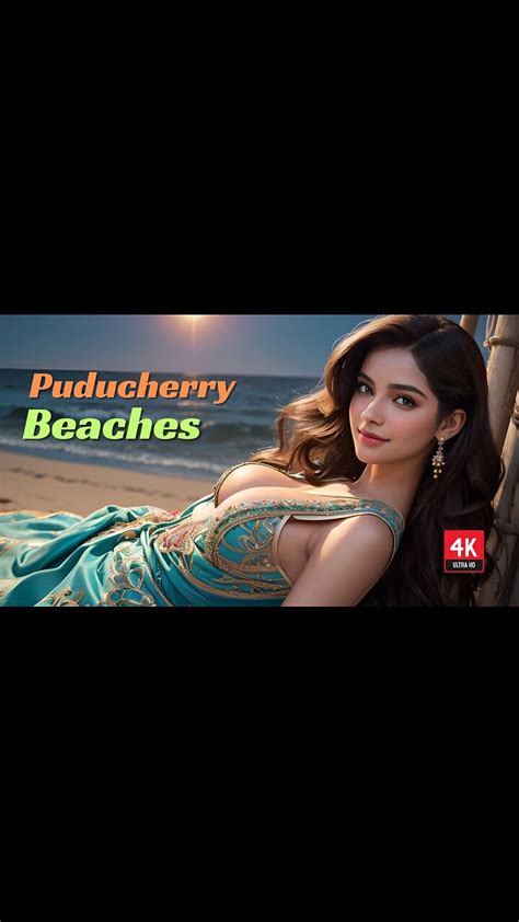 4k Ai Lookbook Girl l Embroidery Elegance | Puducherry Beaches #ailookbookgirl #aibeauty