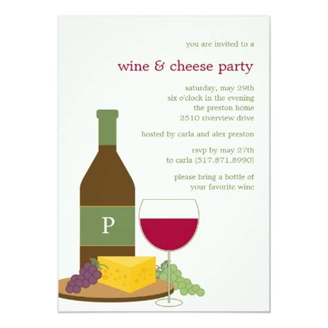 Wine and Cheese Party Invitations | Zazzle