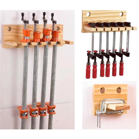 Pipe clamp rack woodworking plan