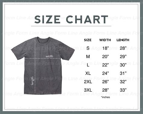 Gildan 5000 Size Chart Gildan Size Chart Gildan Size Chart Mockup ...