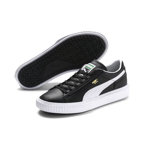 Breaker Leather Sneakers | Puma Black-Puma White | PUMA Shoes | PUMA United States | Zapas, Tenis