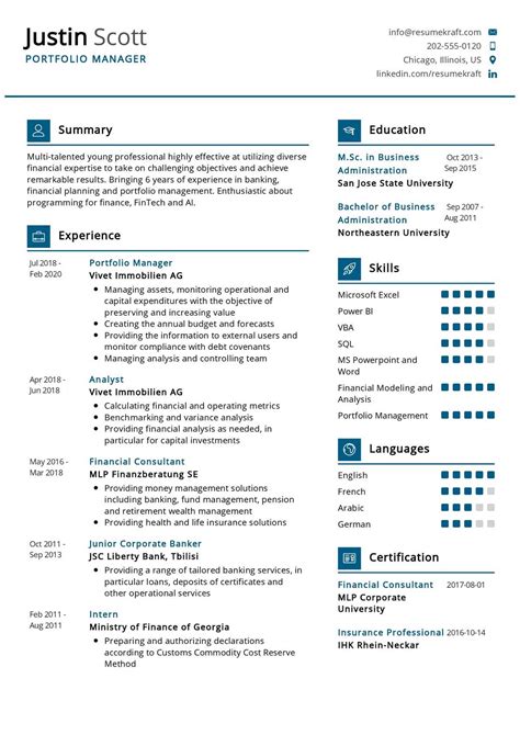 Portfolio Manager Resume Example in 2024 - ResumeKraft