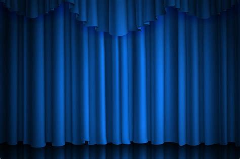 Blue curtain. Theater, cinema or | Blue curtains, Red curtains, Light ...