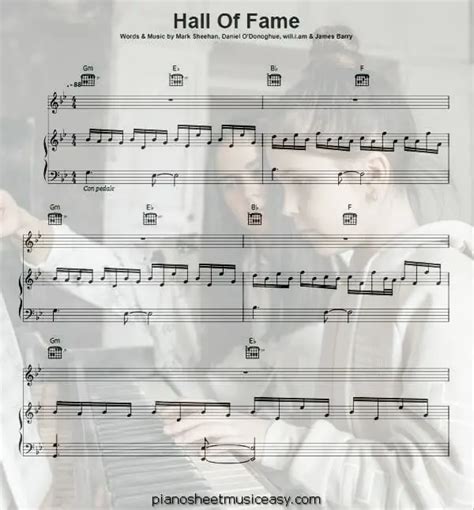 Hall of fame sheet music - G minor