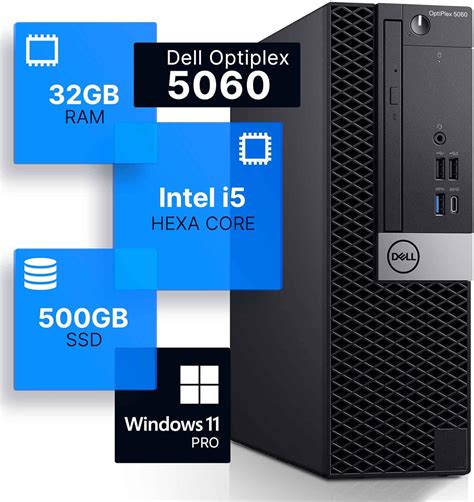 Amazon.com: Dell Optiplex 5060 Desktop Computer | Hexa Core Intel i5 (3 ...