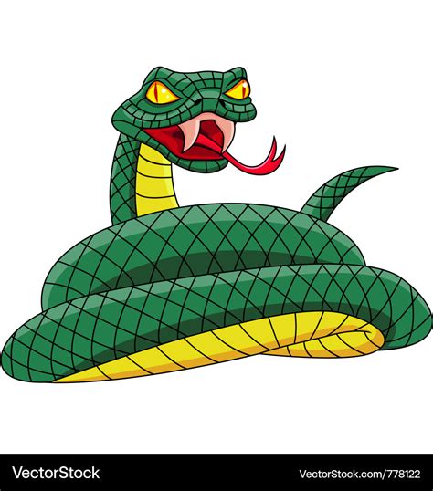 Angry snake Royalty Free Vector Image - VectorStock