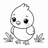 Premium Vector  Cute chick coloring Page For Kids sketch template