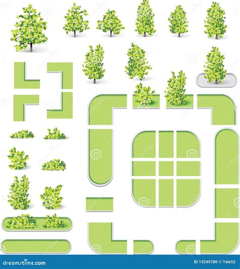 City Map Creation Kit (DIY). Part 7. Parks and La Stock Vector ...