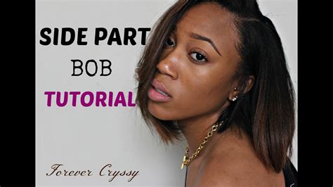 Side Part Bob| Tutorial - YouTube