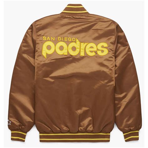 Satin Starter X San Diego Padres Brown Jacket - Jackets Masters