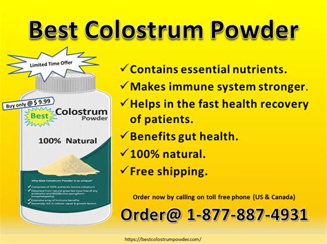 Best Colostrum Powder contains essential nutrients, makes immune system stronger, helps in the ...