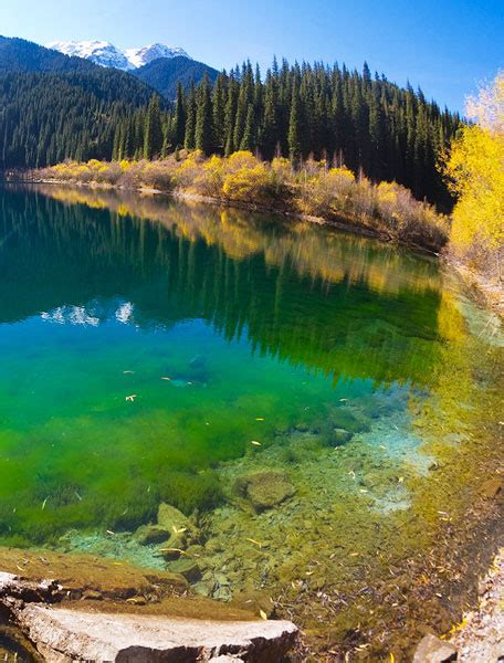 Kolsay Lakes in Kazakhstan - a popular place for mountain tourism