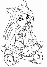 Monster High Clawdeen Wolf Coloring Pages  Home sketch template