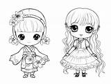 Doll coloring Page sketch template