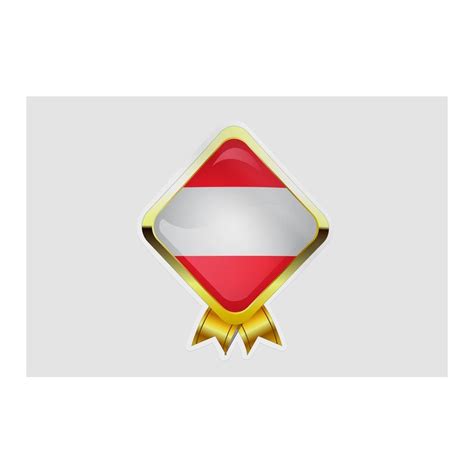 Flag Of Austria Badge Type Sticker - DecalsHouse