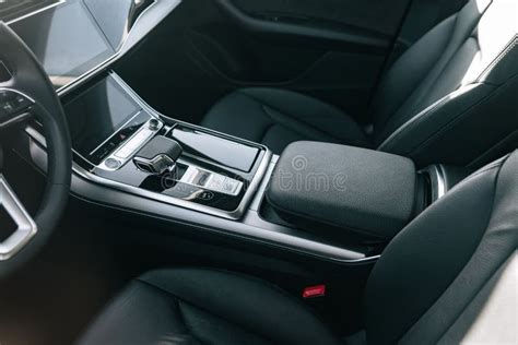 Modern Minimalistic Black Interior of a Car Stock Image - Image of black, comfortable: 266580689