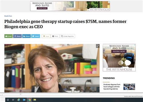 Philadelphia gene therapy startup raises $75M, names former Biogen exec ...