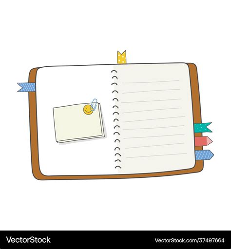 Blank open journal Royalty Free Vector Image - VectorStock