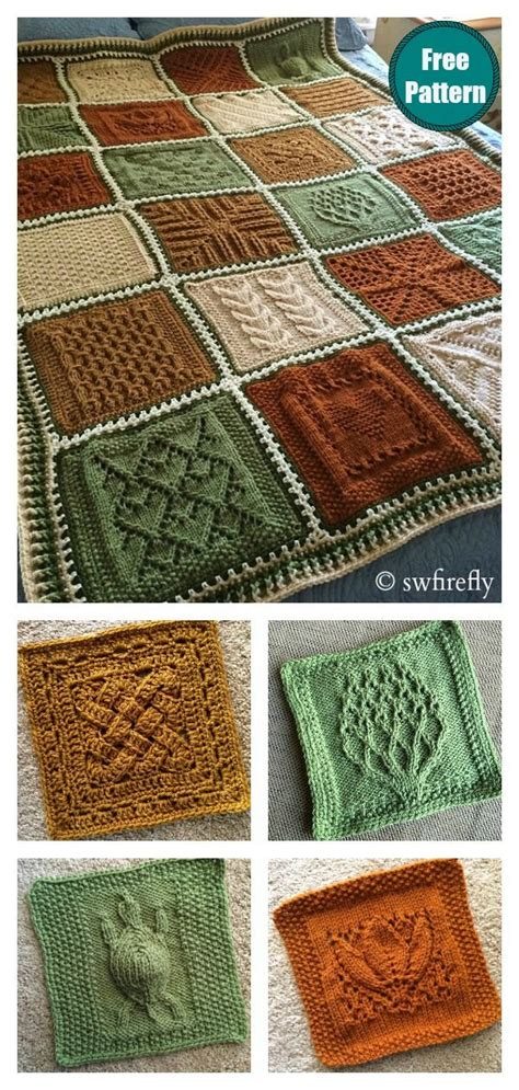 Sampler Afghan Blanket Free Knitting Pattern | Crochet blanket patterns ...