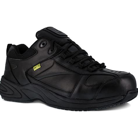 Black Athletic Reebok Composite Toe Met Guard Work Shoe